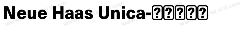 Neue Haas Unica字体转换